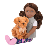 Our Generation 18-inch Doll & Pet Set  Malia with Plush Dog Poodle - Colorland Toys